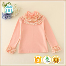 2015 girls clothing sets kids clothes hot sale girls clothes kids lace neck undershirt children girl clothing